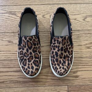 Aldo Kids Leopard Print Slip-On Sneakers